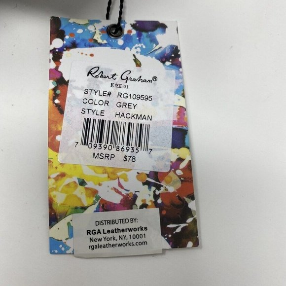 Robert Graham Hackman 3 Pocket Fanny Pack Travel Bag Adjustable Grey - Picture 5 of 5